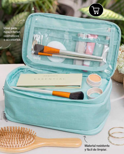 562 🎒  Organizador Multiusos con 3 Compartimientos ✨ Verde Azul - Ref D46060 L30734