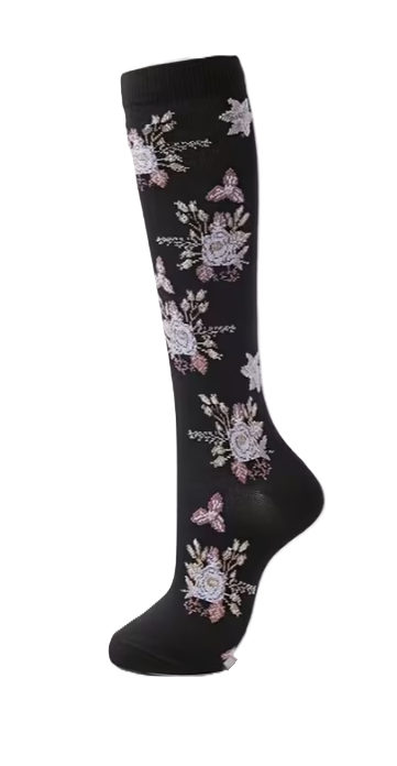 6311 🌸 Calcetines de Compresión con Patrones Florales