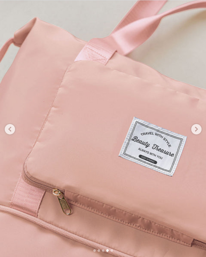 551 🧡 Bolso Expandible Mandarina / lILA – Espacio Inteligente para Tu Ritmo de Vida