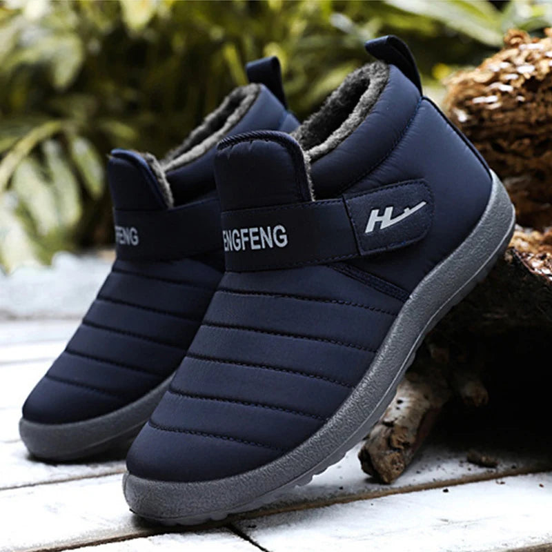 2022 New Fashion Men Boots Fur Men Snow Boots Couple Keep Warm Winter Shoes Comfortable Botas Hombre Outdoor Men Sneakers