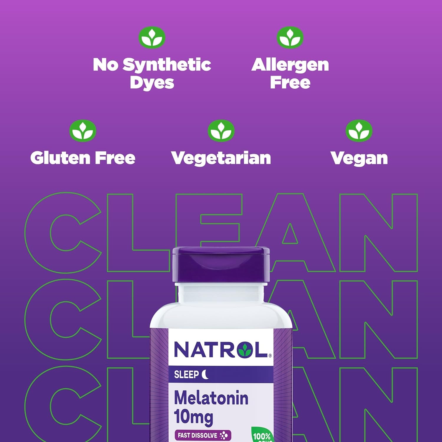 Fast Dissolve Melatonin 10Mg Tablets - Strawberry Flavor, 100 Count, Sleep Support Melatonin Tablets for Adults, 100-Day Supply