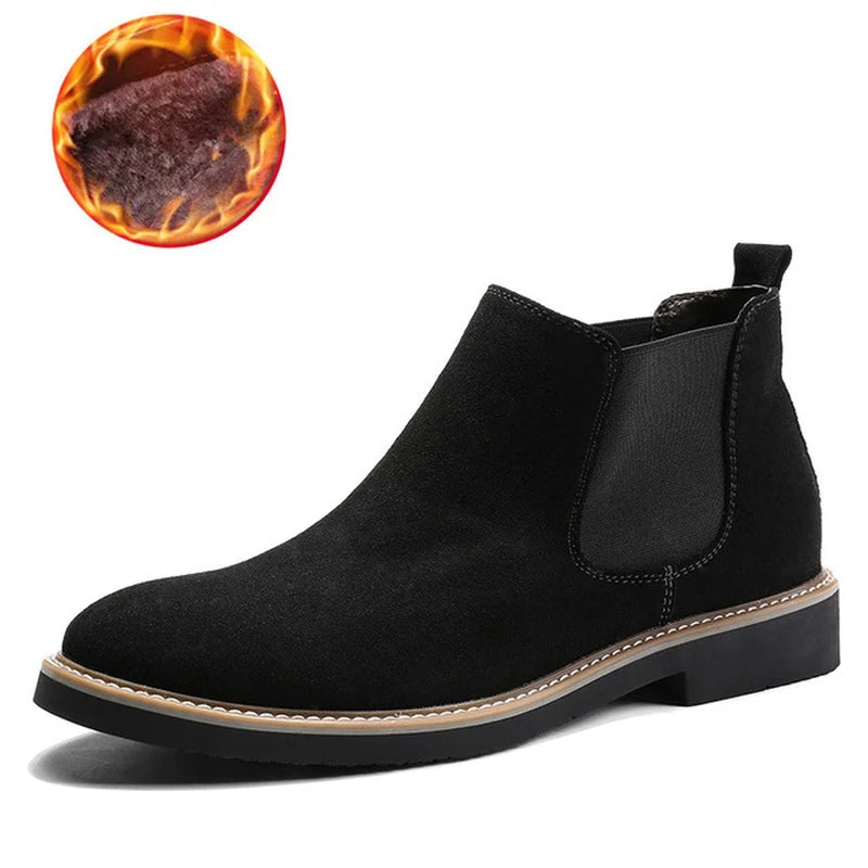 2022 New Men Boots High Quality Suede Leather Chelsea Boots Men Autumn Boots for Men Botas Zapatos De Hombre Chaussure Homme