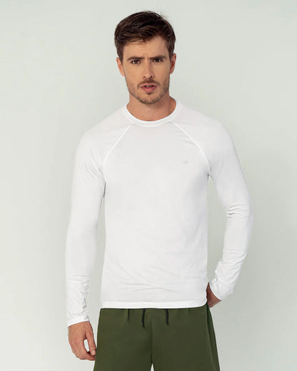 Camiseta deportiva masculina manga larga con protección UV - 508025N