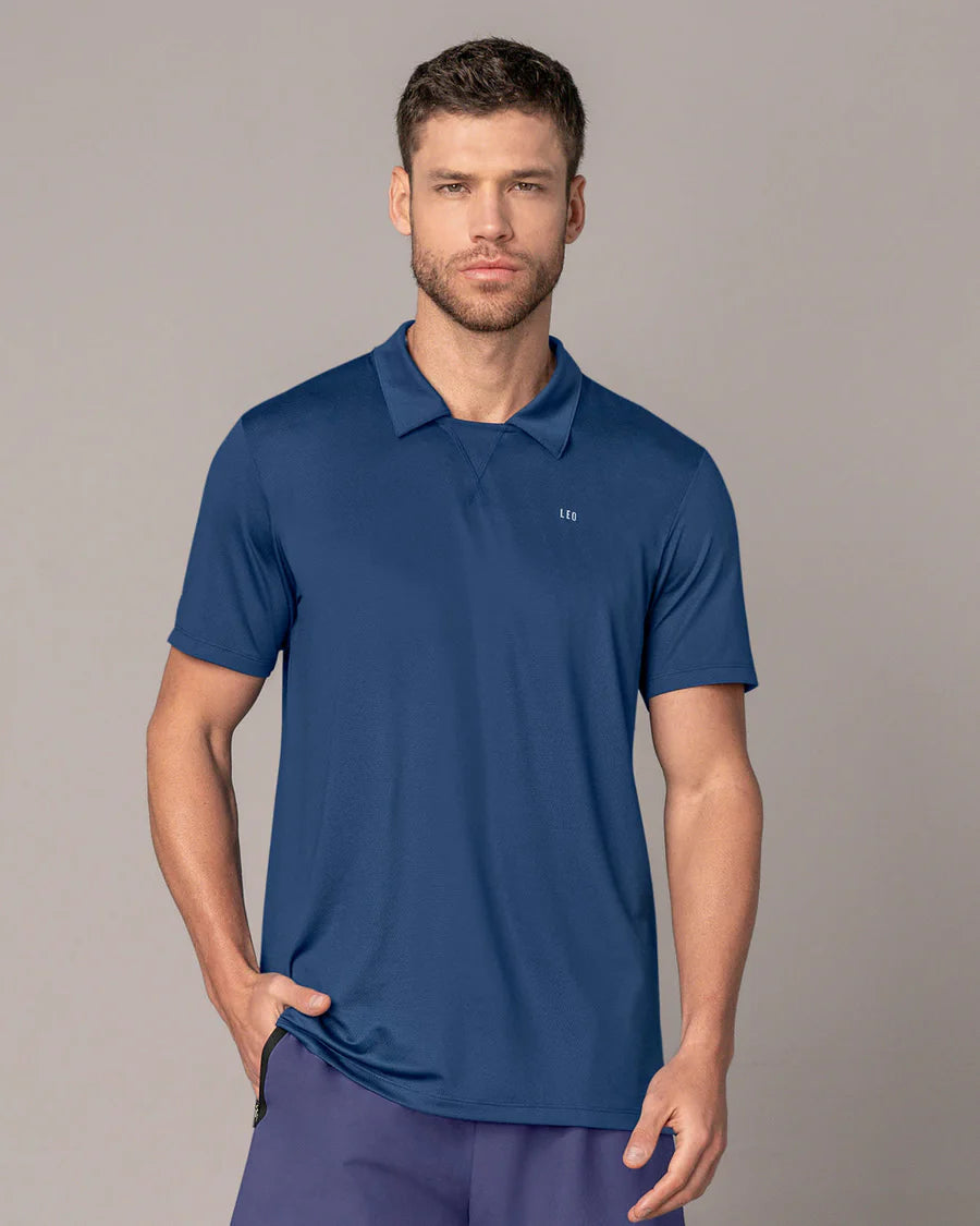 Camiseta deportiva transpirable con cuello tipo polo - 508042
