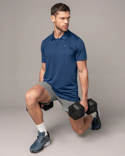 Camiseta deportiva transpirable con cuello tipo polo - 508042