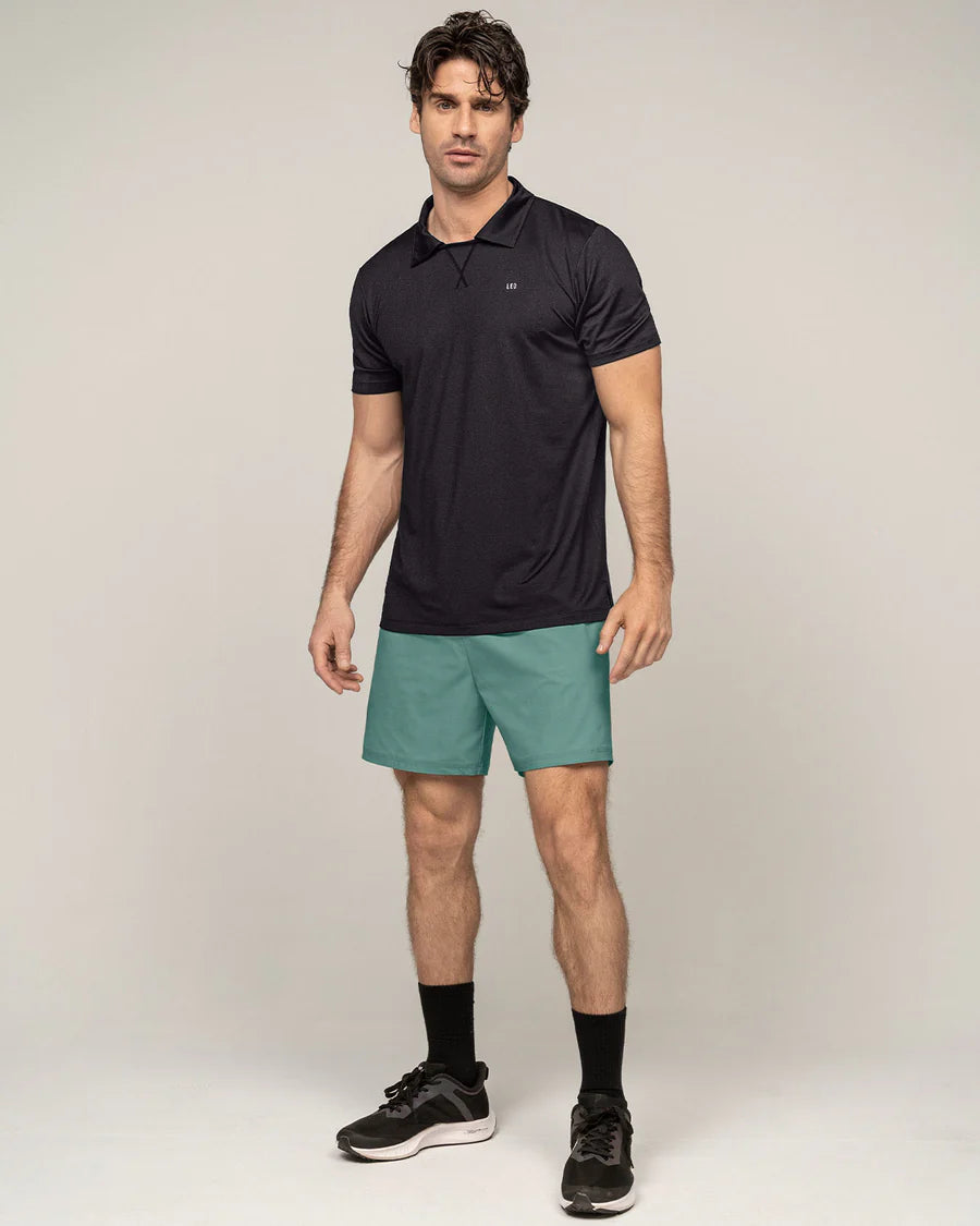 Camiseta deportiva transpirable con cuello tipo polo - 508042