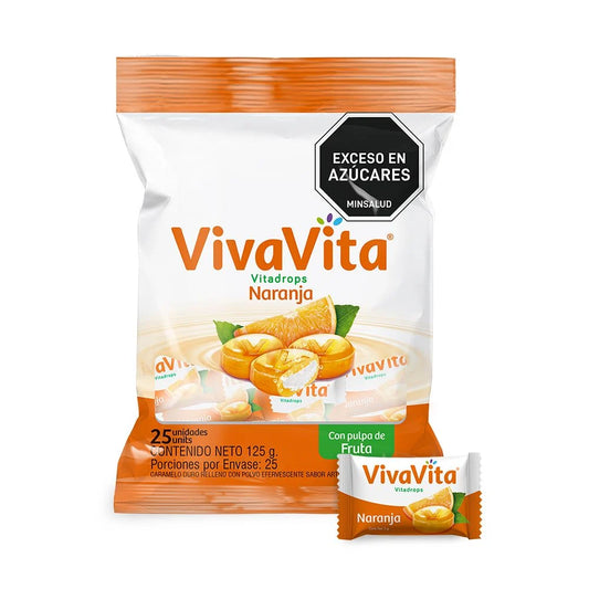 10121-12 🍊 Vivavita Vitadrops Naranja x 25 Unidades