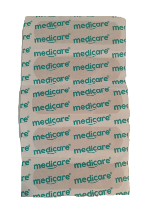 1105-1 🩹 Curas Impermeables Medicare 100U Color Piel