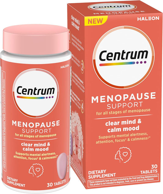 Clear Mind and Calm Mood Menopause Support Tablets, with Clinically Studied Enxtra, 30 Count