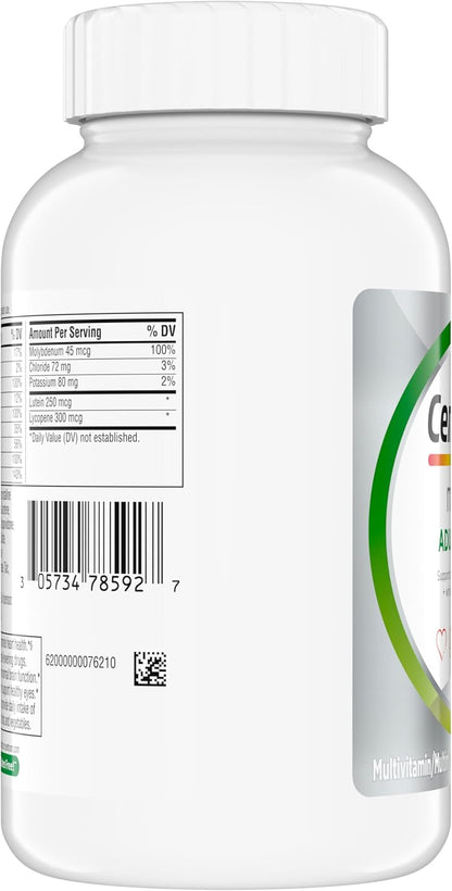 Minis Silver Multivitamin Tablet for Adults 50 Plus, Multimineral Supplement, Vitamin D3, B-Vitamins, Gluten Free, Non-Gmo Ingredients, Supports Memory and Cognition in Older Adults - 320 Ct
