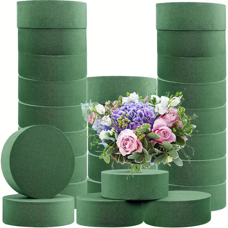 1891 🌿 Espuma Floral Redonda Profesional para Arreglos Frescos y Artificiales - T18-05