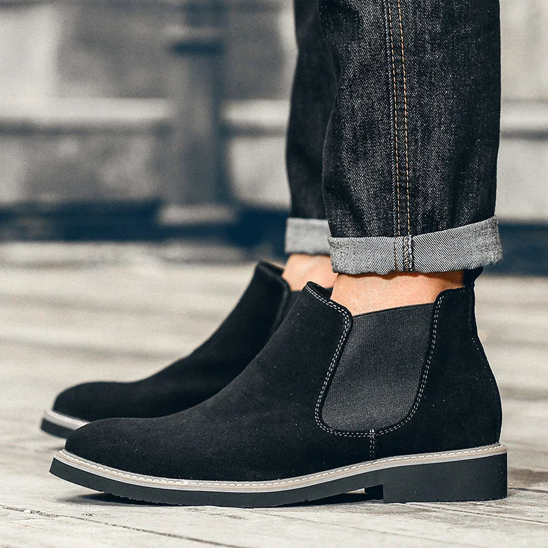 2022 New Men Boots High Quality Suede Leather Chelsea Boots Men Autumn Boots for Men Botas Zapatos De Hombre Chaussure Homme