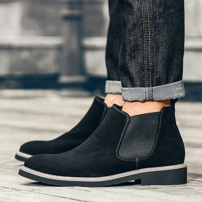 2022 New Men Boots High Quality Suede Leather Chelsea Boots Men Autumn Boots for Men Botas Zapatos De Hombre Chaussure Homme
