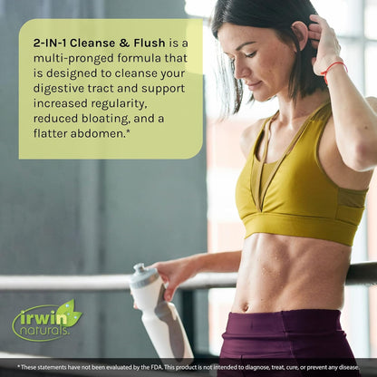 2-In-1 Cleanse & Flush Weight Loss Support - 60 Liquid Soft-Gels - Flushes Digestive Tract & Reduces Bloating - 30 Total Servings