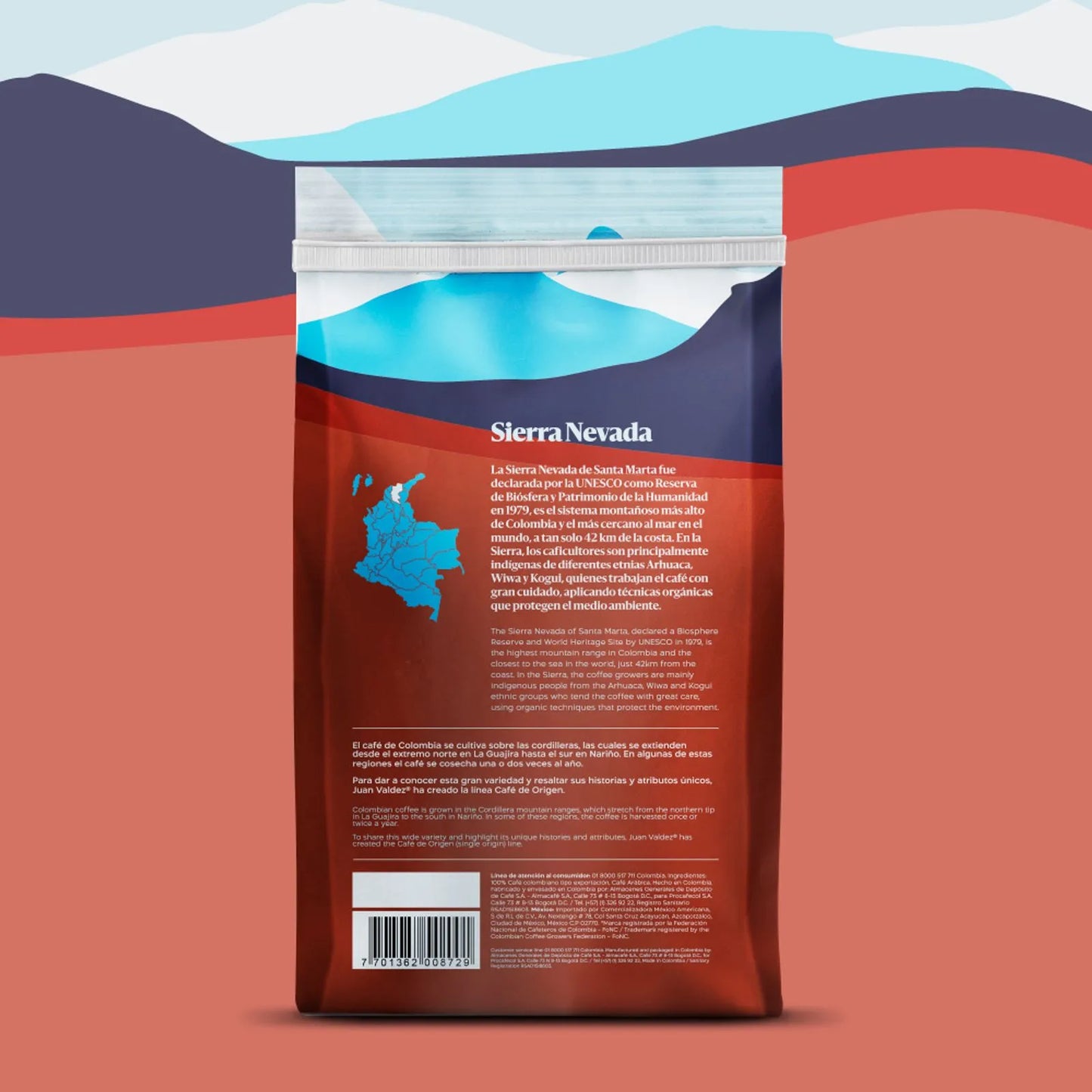 1091-7 ☕⛰️ Café Origen Sierra Nevada Juan Valdez – Molido