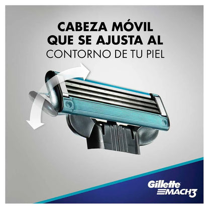 1563 💧 Máquina para Afeitar Gillette Mach3 Aqua Grip 1UP