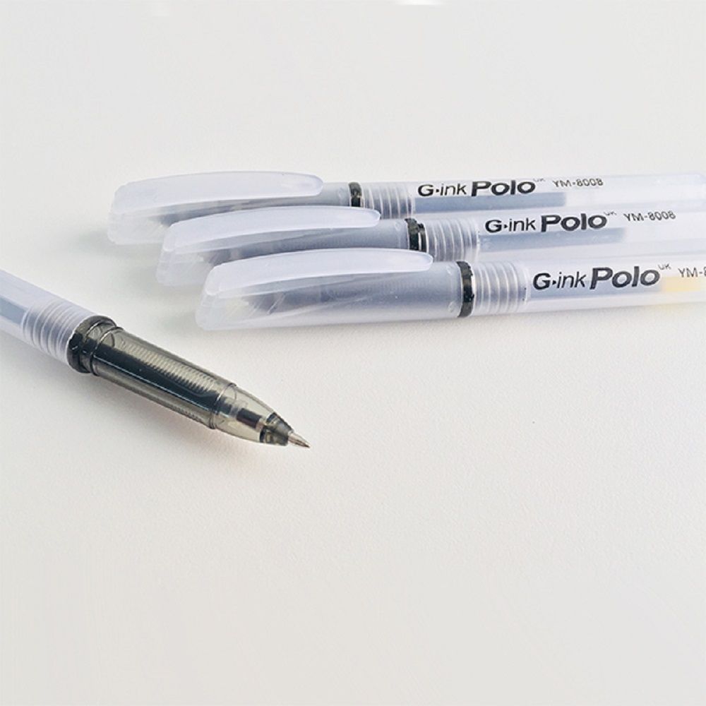 1333-1 ✍️ Lapicero Gel YM-8008 Polo – Negro 0.5 Ref.1221