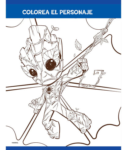 1353-32 📘 CUADERNO COSIDO PRIMAVERA GROOT – GUARDIANES DE LA GALAXIA 🌱🚀