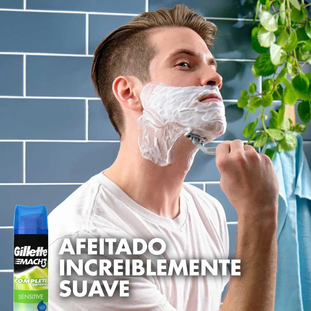 Gel Gillette Mach3 Sensitive x 2 unds x 198g c/u  - N22853