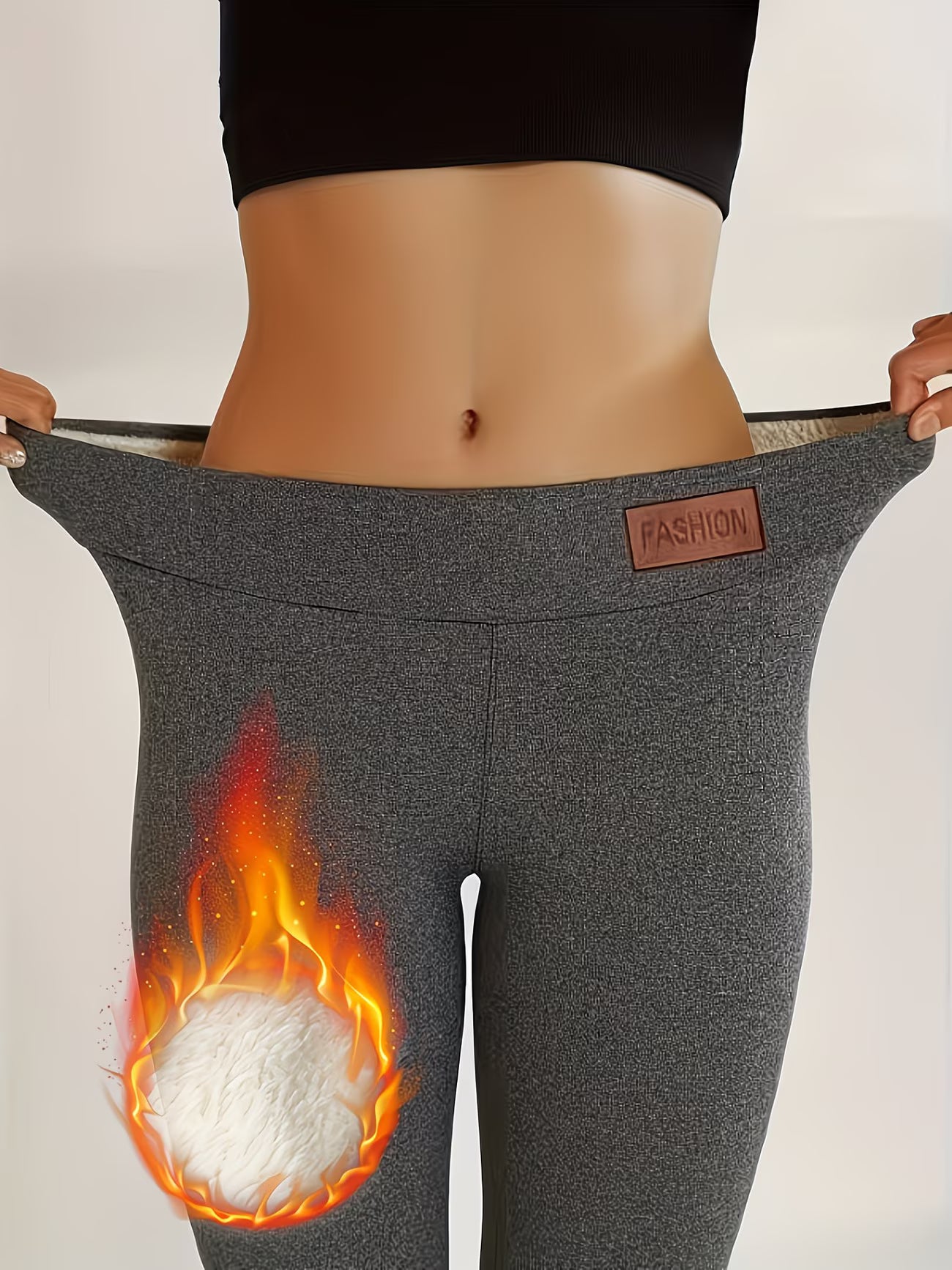 6864 🔥 PANTALONES TÉRMICOS DE FORRO POLAR PARA MUJER 🖤