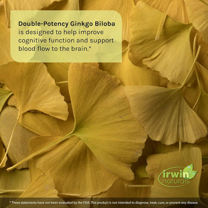 Double-Potency Ginkgo Biloba 240Mg Extra Strength Brain Health Supplement - Enhance Memory, Mental Focus, Alertness, Concentration & Herbal Energy Booster - 60 Liquid Softgels