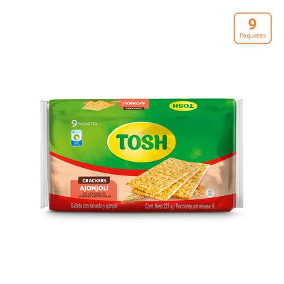 Galletas Crackers Surtidas Tosh Miel, Ajonjolí y Fusión de Cereales x 36unds - N84031