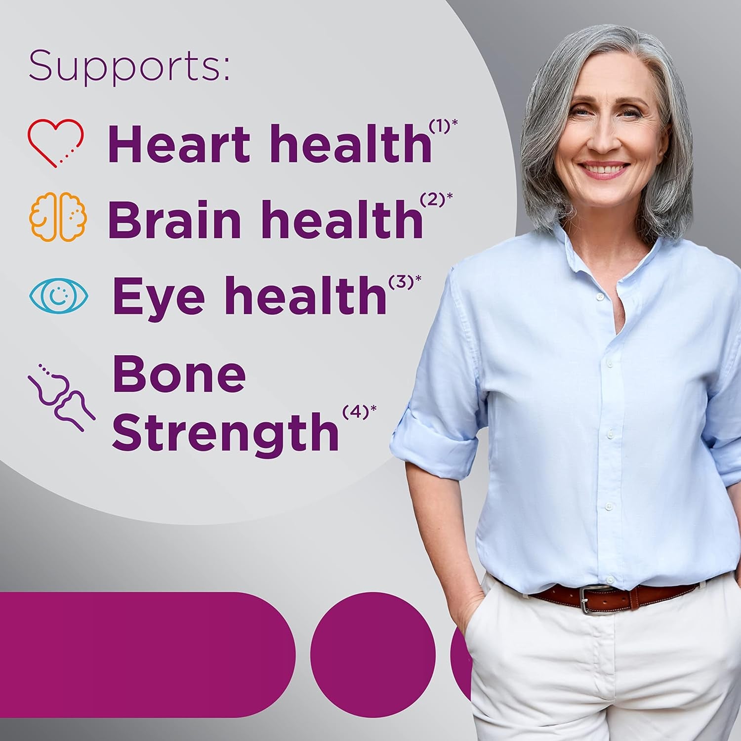 Minis Silver Women'S Multivitamin for Women 50 Plus, Multimineral Supplement with Vitamin D3, B Vitamins, Non-Gmo Ingredients, Supports Memory and Cognition in Older Adults - 280 Ct