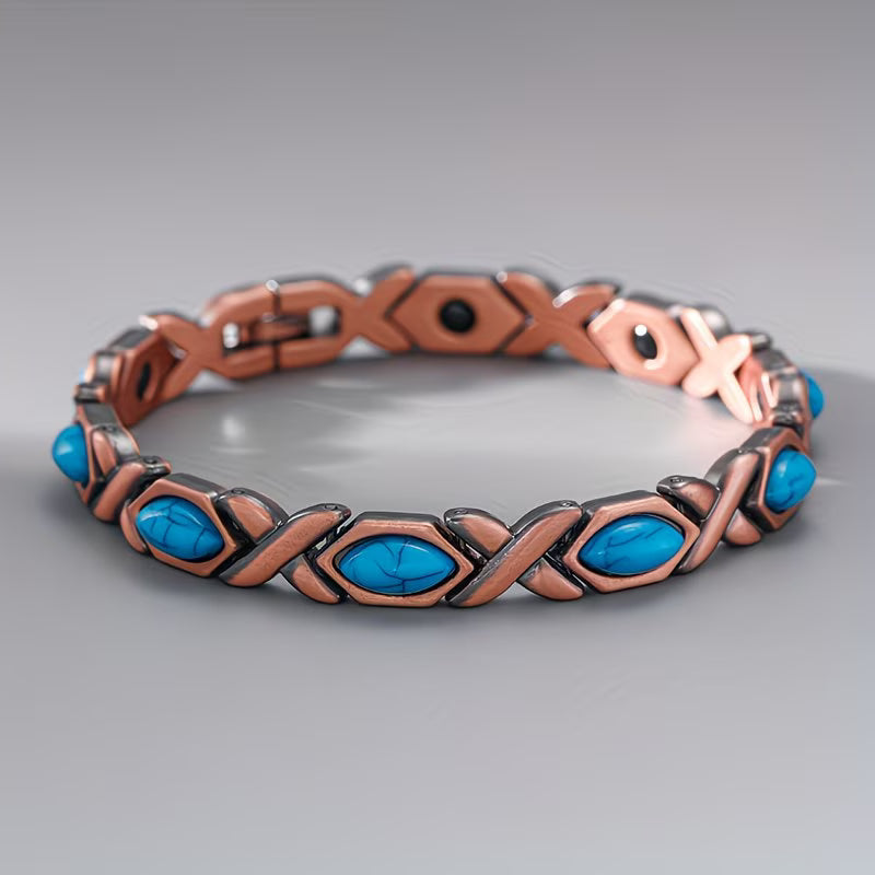 5141 🌿 Pulsera Magnética de Cobre Vintage Bohemia - T17-03
