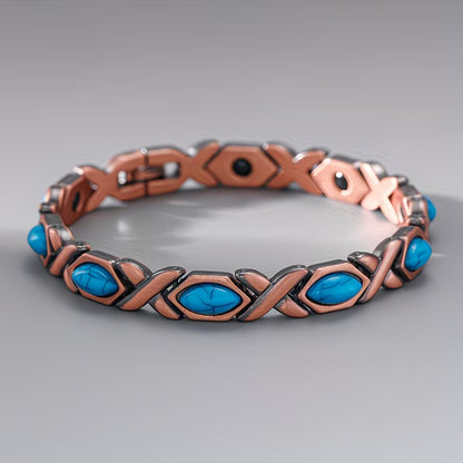 5141 🌿 Pulsera Magnética de Cobre Vintage Bohemia - T17-03