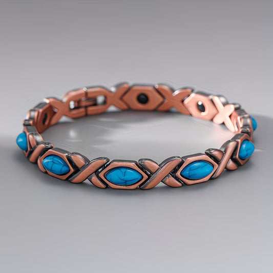 5141 🌿 Pulsera Magnética de Cobre Vintage Bohemia - T17-03