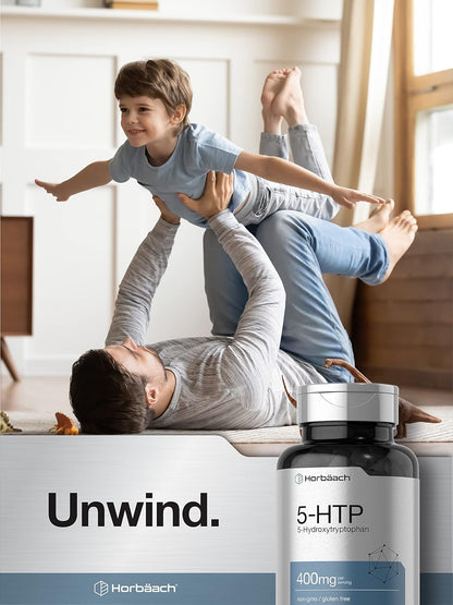 5HTP 400Mg Capsules | 120 Pills | 5-Hydroxytryptophan Supplement | Non-Gmo and Gluten Free