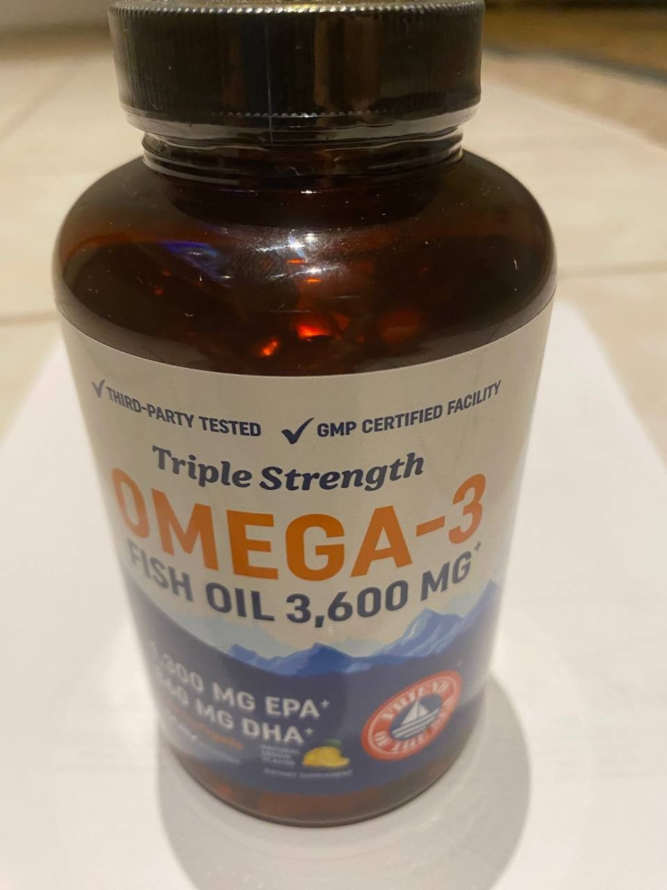 Omega-3 Fish Oil 3600Mg+ | 1300Mg EPA + 860Mg DHA | 120 Softgels | Heart, Brain
