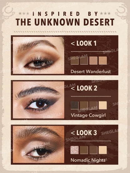 SHEGLAM Live to Roam Palette 8-Color Shimmer Matte Eyeshadow Palette Nude Metallic Evenly Pigmented Smooth Blendable Eyeshadow Christmas Brown Eyeshadow Easter Mother'S Day Graduation Birthday Holiday Winter Y2K Fancy Fashion Makeup Cosmetic Party Beach Travel Camping Outdoors School Campus Trip Festivals Decor Gift Present Rose Girl Cosplay Best Color Charm Vibe