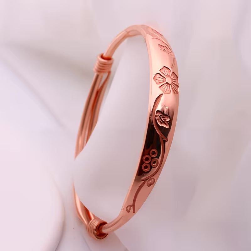 5142 🌸 Pulsera Elegante Bohemia de Cobre Morado - T17-02