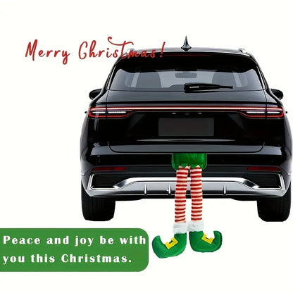 🎄 Pierna de Elfo Navideño – Colgante festivo para maletero o árbol - TQF291058