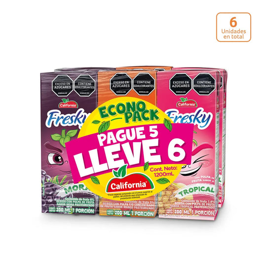 Refrescos Fresky surtido x 6 unds x 200ml c/u - N97800
