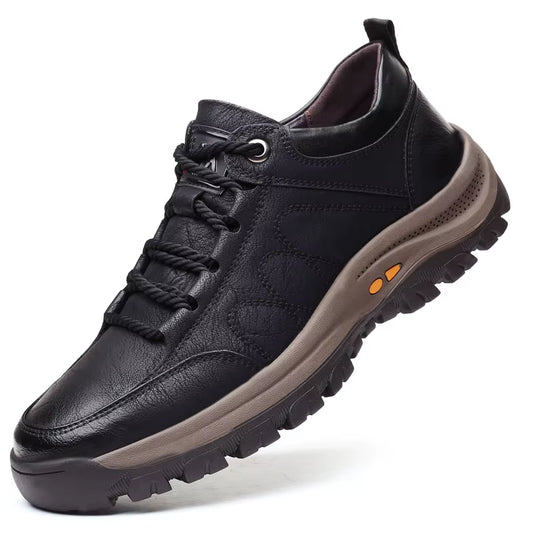 Leather Men Casual Shoes Hiking Outdoor Breathable Non-Slip Sneakers Men Loafers Shoes Zapatos Hombre Casual Mannen Schoenen