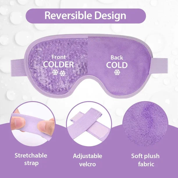 💜 Antifaz de Gel Terapéutico Frío & Calor – Descanso y Alivio que se Sienten