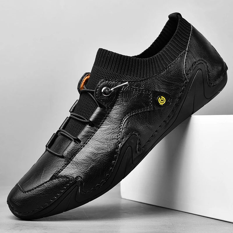 Men Shoes Casual Leather Handmade Men Sneakers Breathable Driving Shoes Designer Men'S Loafers Fashion Moccasins Zapatos Hombre