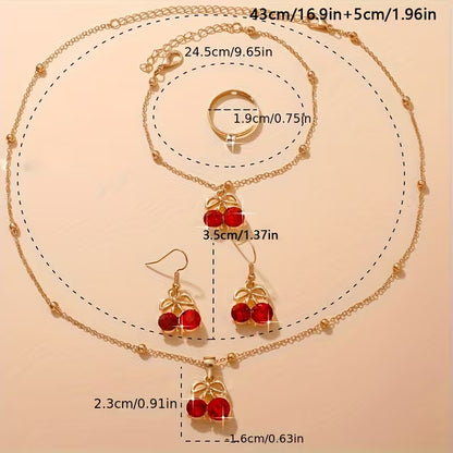 5154 🍒 Set de Joyas Cereza Chic - T17-01