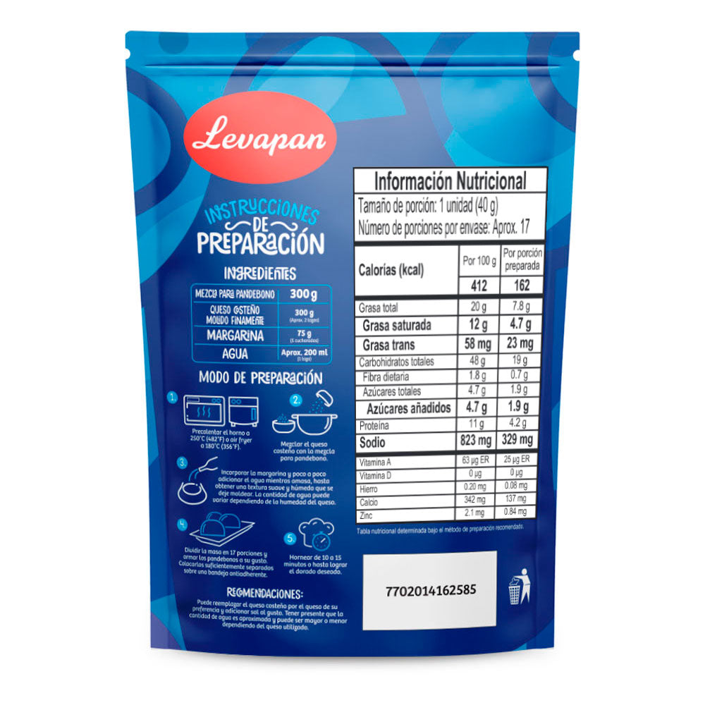 10168-1 🧀 Mezcla para Pandebono Levapan x 300 g