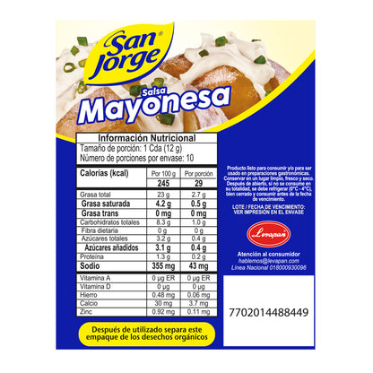 102111-1 🥪 Salsa Mayonesa San Jorge Doypack 120g