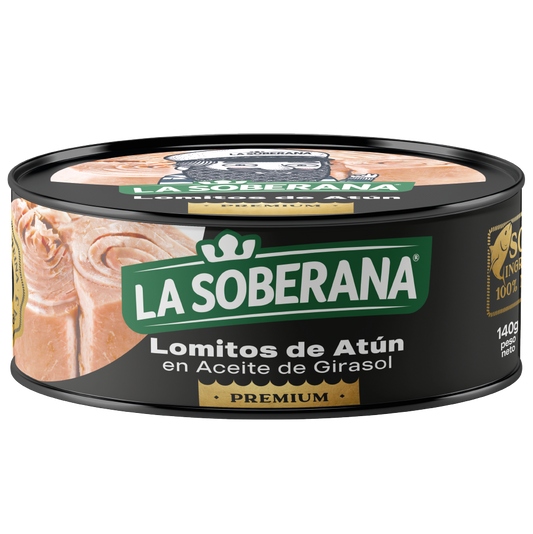 1013113 🐟 Atún La Soberana Premium en Aceite de Girasol 140g