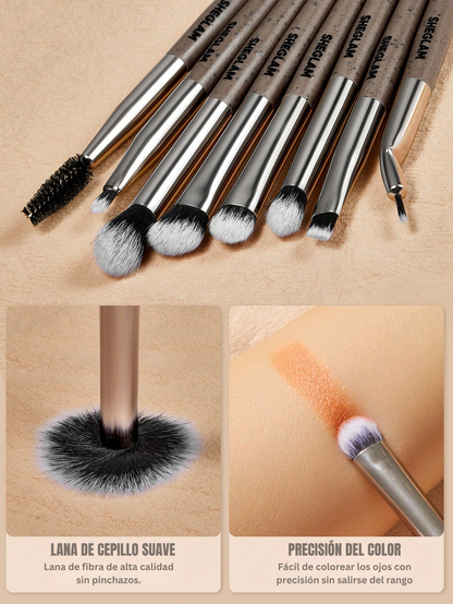 SHEGLAM Glam Fam - Juego de 8 brochas de maquillaje sintéticas