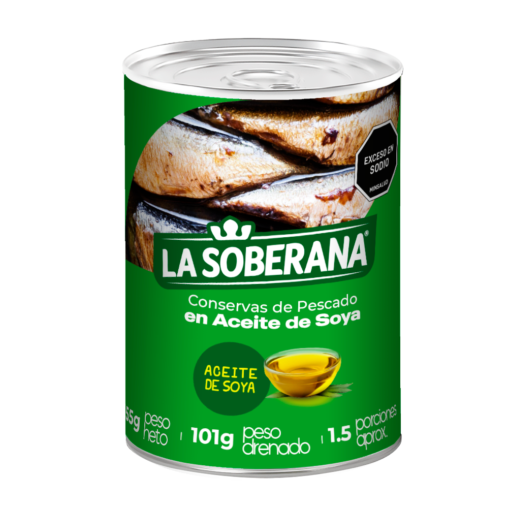 101374 🐟 La Soberana Tinapa Aceite de Soya 155g