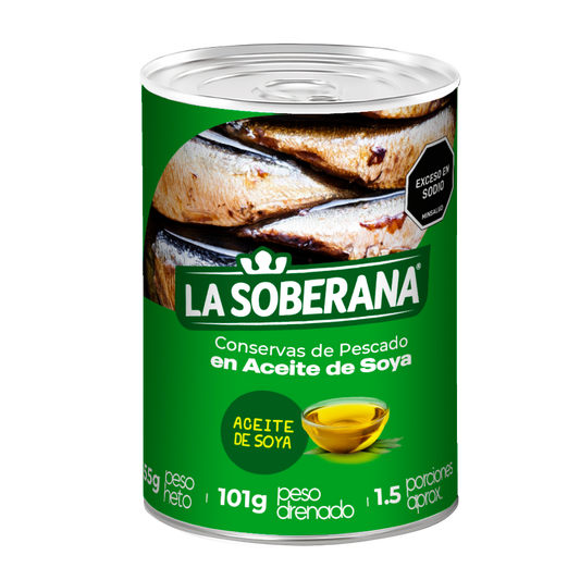 101374 🐟 La Soberana Tinapa Aceite de Soya 155g