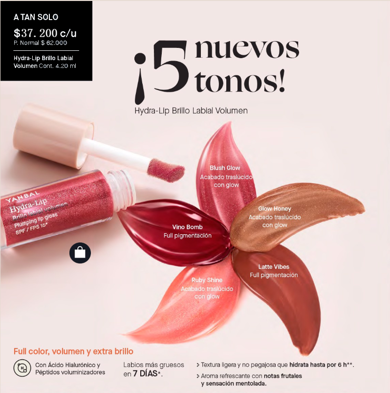 3346 ❤️💋 Hydra-Lip Brillo Volumen Ruby Shine - Y5206