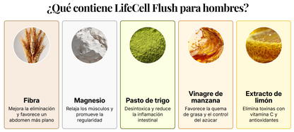 LifeCell Flush for Men - Suplemento de Fibra / Magnesio - LC2