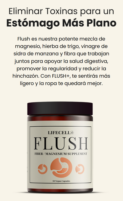 LifeCell Flush for Men - Suplemento de Fibra / Magnesio - LC2