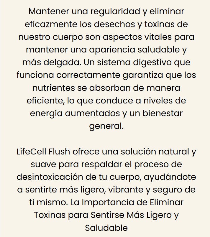 LifeCell Flush for Men - Suplemento de Fibra / Magnesio - LC2